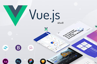build frontend for web apps using vue, vuejs, vuetify, nuxt js quasar