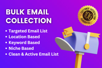 collect niche targeted active bulk email collection for email marketing