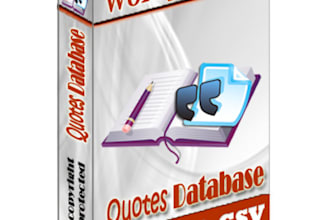 send you a Quotes database with more than 30000 quotes
