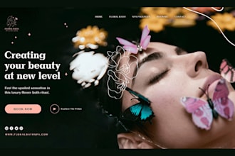 design beauty salon, cosmetic, fashion, or spa website