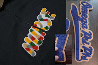 design, chenille patches and ship to your doorstep,