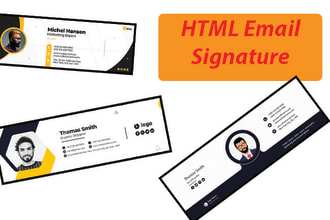 design HTML email signature or clickable email signature
