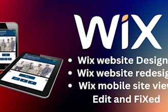 redesign wix website design wix website fix and edit wix website revamp