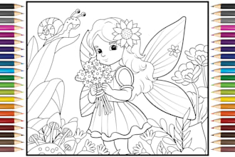 draw unique coloring book pages for children and adult