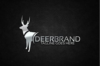 design super wonderful deer logo with source file in 24 hours