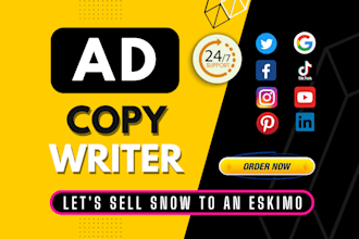 create winning facebook ad copy, google ad copy, sales copy to get results