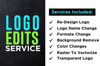 redesign, vectorize, edit, fix, improve, modify, enhance, or retrace your logo