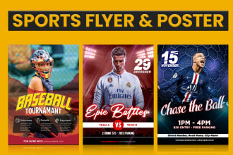 design sports flyer, poster, banner