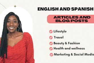 write articles and blog post