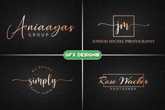 3 design professional hand drawn boho, scripted, cursive, signature logo
