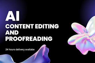 humanize ai content by proofreading and editing