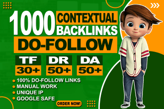 make high tf da and DR dofollow homepage backlinks