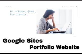 design google sites for a portfolio website