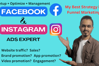 setup and manage facebook and instagram ads campaign