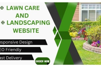 design seo friendly landscaping website, lawn care website