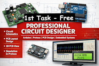 design and simulate the circuit in proteus