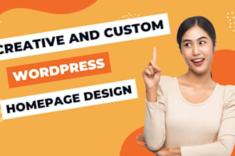 create custom and creative wordpress homepage design