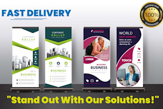 design a roll up banner, pull up, event banner,standee, banner ads