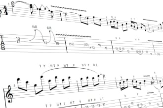 transcribe your guitar track or solo in guitar pro 8
