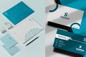 customized business card, letterhead, branding stationery design