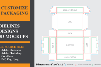 create custom product packaging dielines and designs