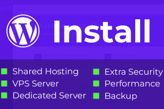 install wordpress on shared hosting, vps or dedicated server