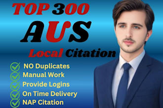create 300 top australia local citations