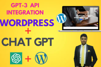 build your chat gpt wordpress website with openai API ,gpt3 website