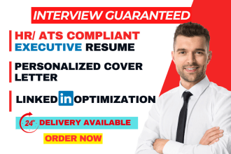 create a senior or executive level resume, CV, cover letter