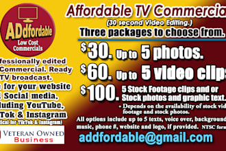 edit a low cost commercial starting at 29 dollars