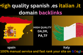 build high quality spain, italy dofollow backlinks, SEO link building service
