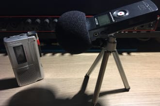 make lofi analog field recording onto micro cassette tape