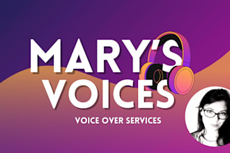 record a female voice over for your indie game or animation