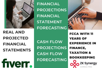 do financial projections, consolidation, financial statement preparations, model