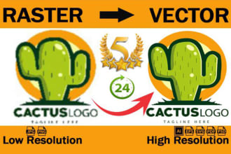 trace image or logo redraw raster to vectorize jpg to vector