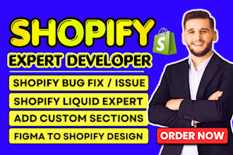 be shopify expert for shopify custom coding shopify bug fix