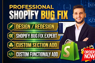 do shopify liquid coding, bug fixes and custom shopify features