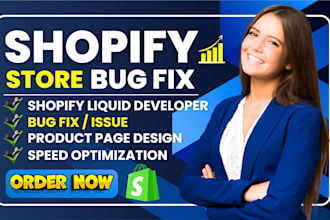 edit, fix shopify store or install configure apps themes shopify website design