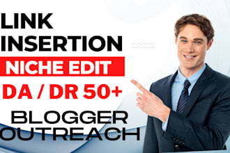 do niche edit link insertion on high da traffic websites