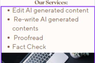 fact check, proofread, edit and rewrite ai generated content