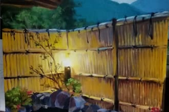 paint a landscape oil painting
