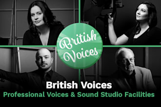 provide multiple british voices male and female for e learning