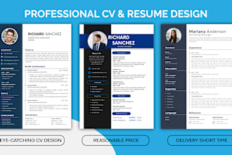 do professional resume design and modern cv template