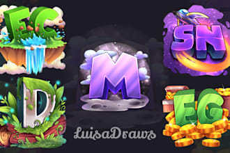 illustrate minecraft server logo icons backgrounds
