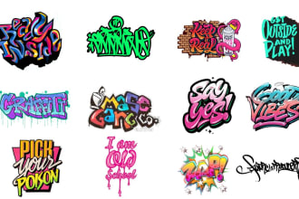 create handmade graffiti for your logo or your word