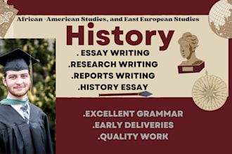 write on history of african american studies, and east european studies