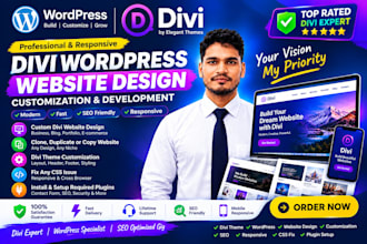 design, customize and fix your divi wordpress website