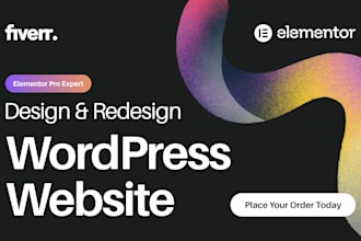 build wordpress elementor website or redesign wordpress website