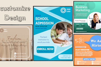 design social media post,  customize template for instagram and linkedin