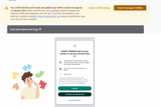add gdpr admob consent form